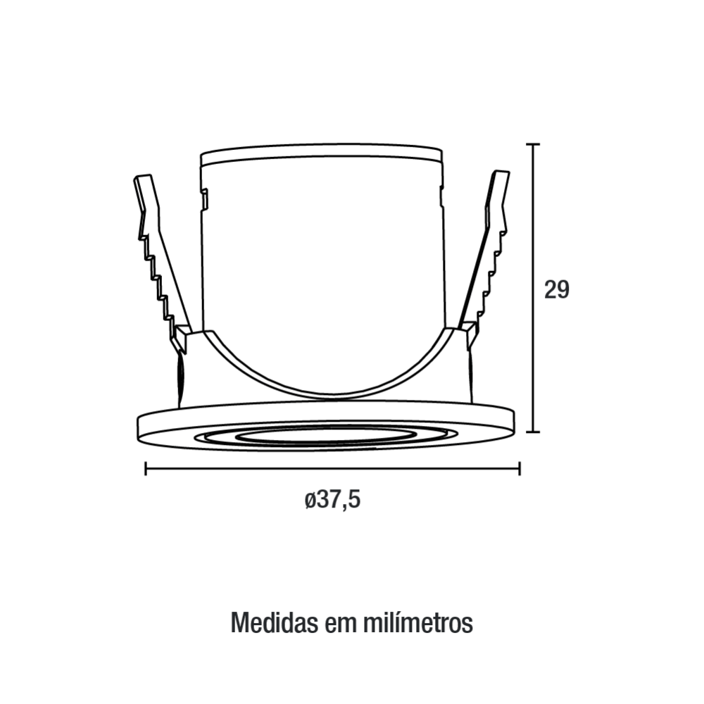 Spot De Led Cabinet Nano Redondo 1W 3000K Branco Embutir Blumenau -2-.png